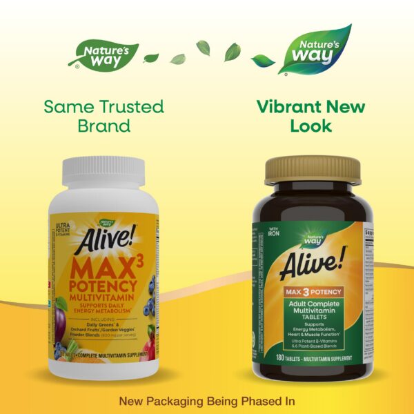 Empaque frontal Nature's Way Alive multivitamínico para adultos