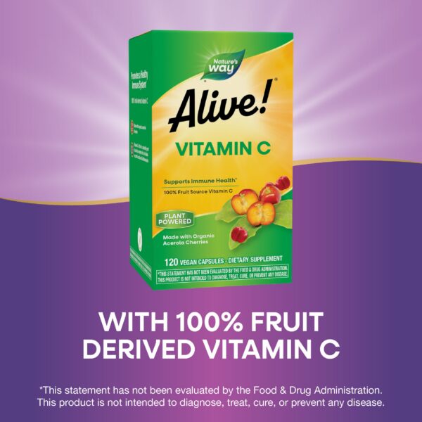 Version 1.0.0 Caja del producto Nature's Way Alive Vitamina C