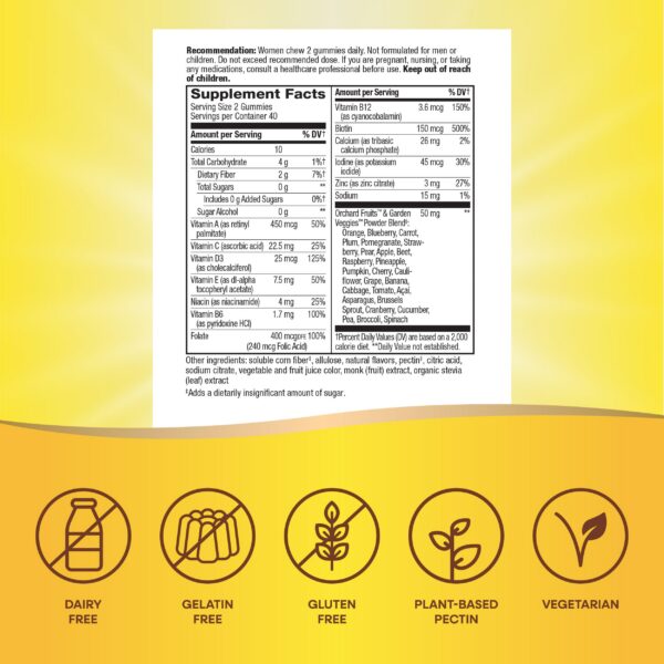 Frasco con gomitas en fondo blanco
