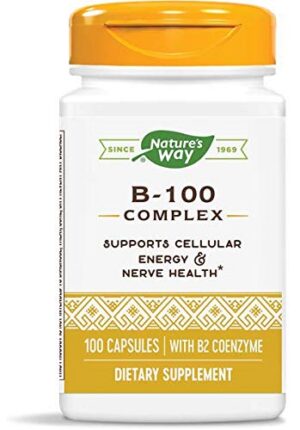 Version 1.0.0 Nature's Way B-100 Complex frasco y etiqueta