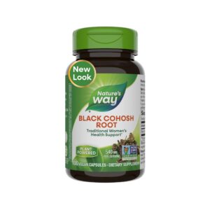 Nature's Way Cohosh Negro cápsulas envase frontal