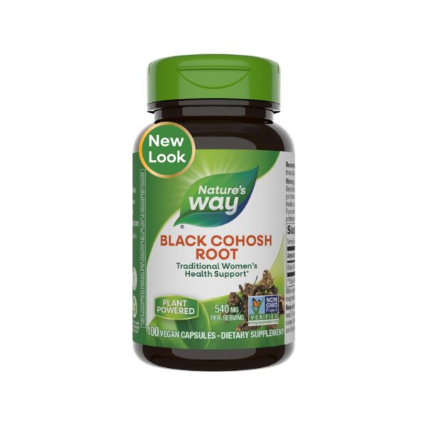 Version 1.0.0 Nature's Way Cohosh Negro cápsulas envase frontal