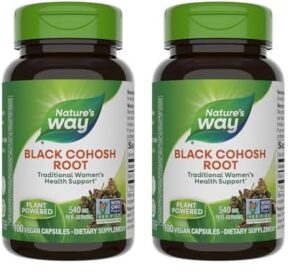Nature's Way Cohosh Negro cápsulas envase frontal salud mujer