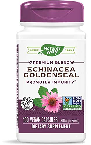 Nature's Way Echinacea Goldenseal frasco con 100 cápsulas
