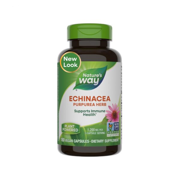 Botella Nature's Way Echinacea Purpurea 180 cápsulas apoyo inmunológico
