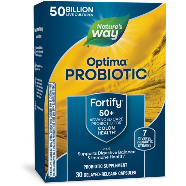 Version 1.0.0 Nature's Way Fortify Optima Probiótico para Adultos 50+ botella 30 cápsulas