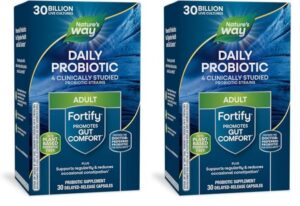 Nature's Way Fortify probiótico cápsulas 30 mil millones cultivos vivos