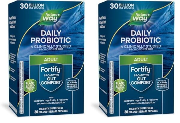 Nature's Way Fortify probiótico cápsulas 30 mil millones cultivos vivos