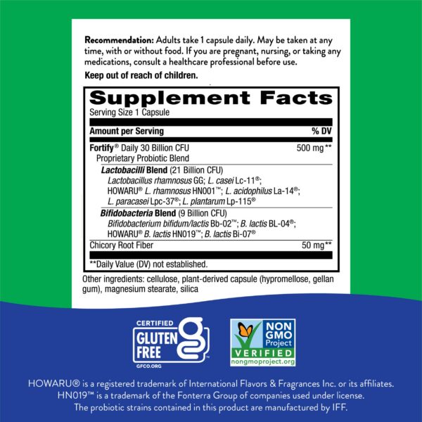 Version 1.0.0 Nature's Way Fortify probiótico en blister cápsulas