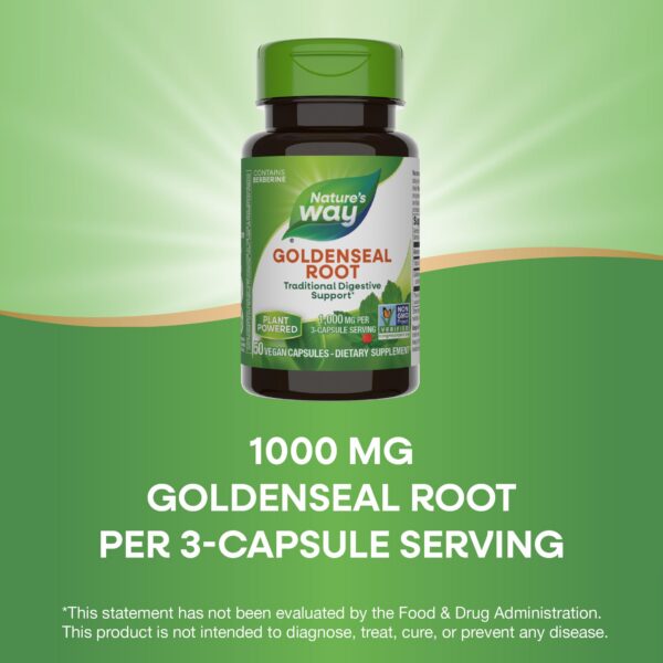Producto Nature's Way Goldenseal para digestión tradicional