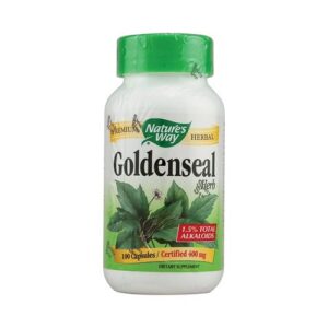 Version 1.0.0 Suplemento Nature's Way Goldenseal en frasco con 100 cápsulas