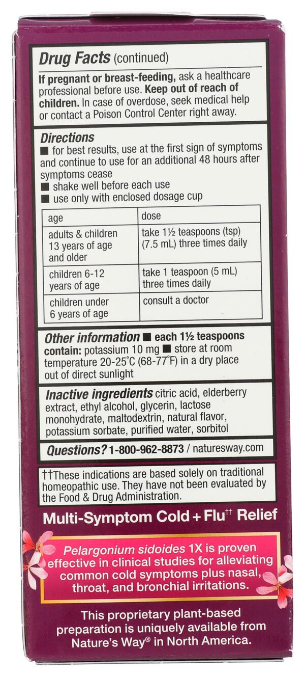 Nature's Way jarabe umcka resfriado y gripe 4 onzas