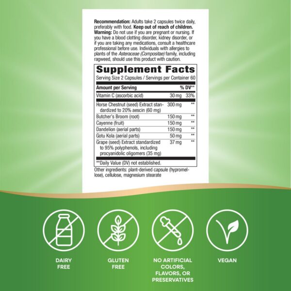 Etiqueta Nature's Way Leg Veins