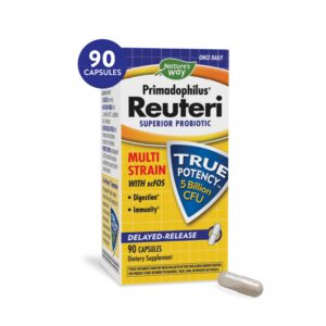 Version 1.0.0 Nature's Way Primadophilus Reuteri probiótico digestivo e inmunológico 90 cápsulas