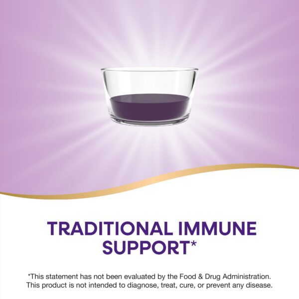 Nature's Way Sambucus jarabe inmunológico orgánico etiqueta trasera