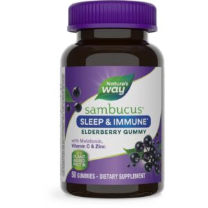 Nature's Way Sambucus Sueño + Inmunidad gomitas 50 piezas envase