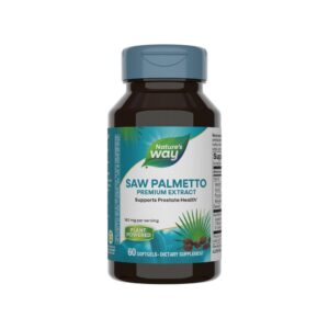 Botella de Saw Palmetto Nature's Way para salud prostática