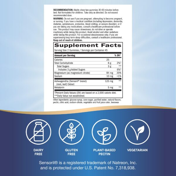 Nature's Way Sleep Well gomitas con ingredientes naturales para descansar