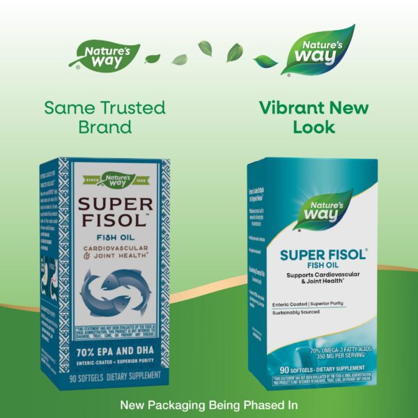 Etiqueta frontal de Nature's Way Super Fisol Fish Oil