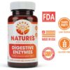 Etiqueta del suplemento Enzimas Digestivas Completas Natures Wellness
