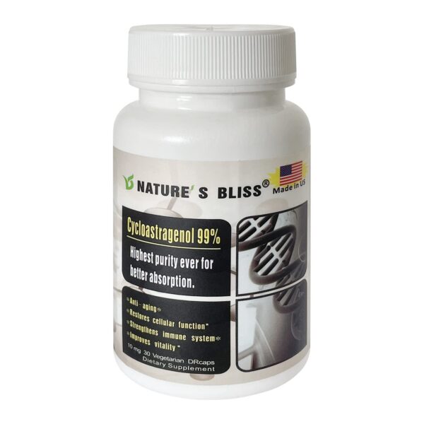 Version 1.0.0 Frasco cápsulas Nature'sbliss Cicloastragenol superabsorción 10mg