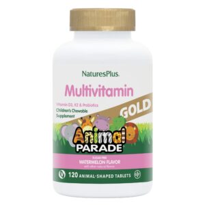 NaturesPlus Animal Parade Gold multivitaminas niño sabor sandía