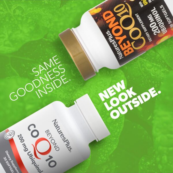 Etiqueta frontal de NaturesPlus Beyond CoQ10 ubiquinol