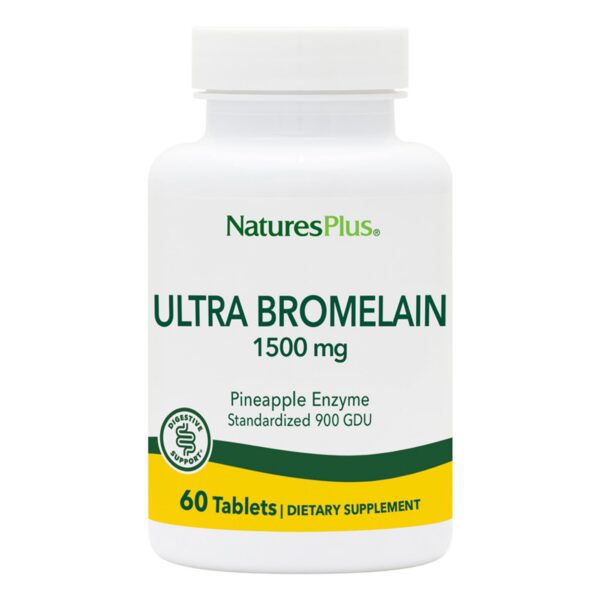 Frasco de NaturesPlus Ultra Bromelain 1500 mg