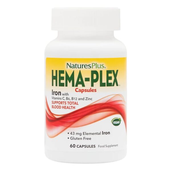 Frasco NaturesPlus Hema-Plex Hierro 85 mg