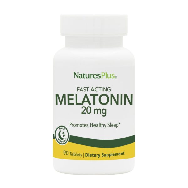 Natures Plus melatonina 20 mg 90 tabletas veganas sin gluten