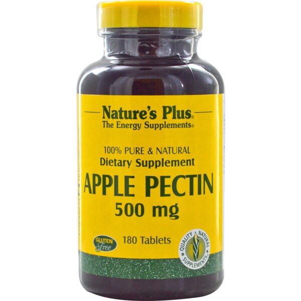 NaturesPlus pectina de manzana 500 mg 180 tabletas suplemento natural