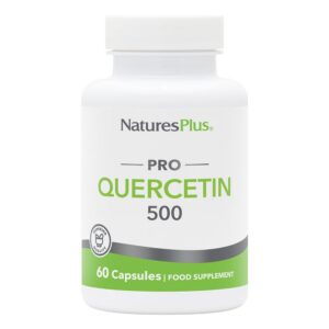 Frente de la etiqueta de NaturesPlus PRO Quercetina 500 mg