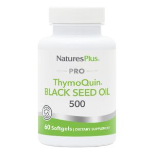 Etiqueta de NaturesPlus PRO ThymoQuin Black Seed Oil 500 mg