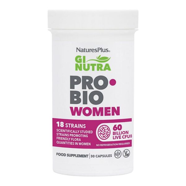 NaturesPlus probiótico mujer soporte digestivo y urinario frasco