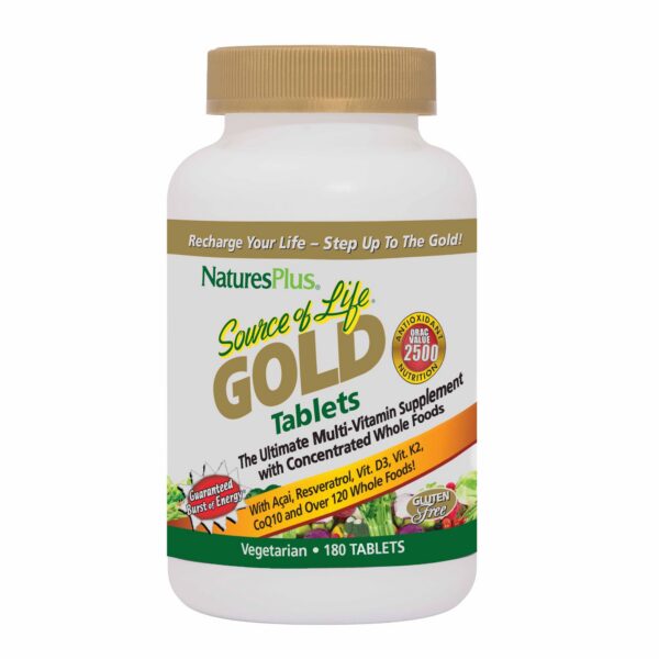 Frente de la caja NaturesPlus Source of Life Gold