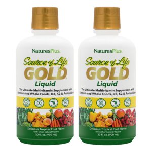 NaturesPlus Source of Life Gold líquido etiqueta frontal