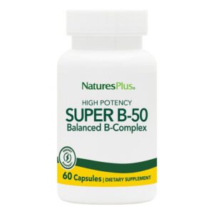Version 1.0.0 NaturesPlus Super B50-60 frasco frontal