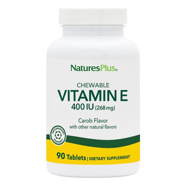 NaturesPlus vitamina e masticable 400 ui tableta sabor algarroba