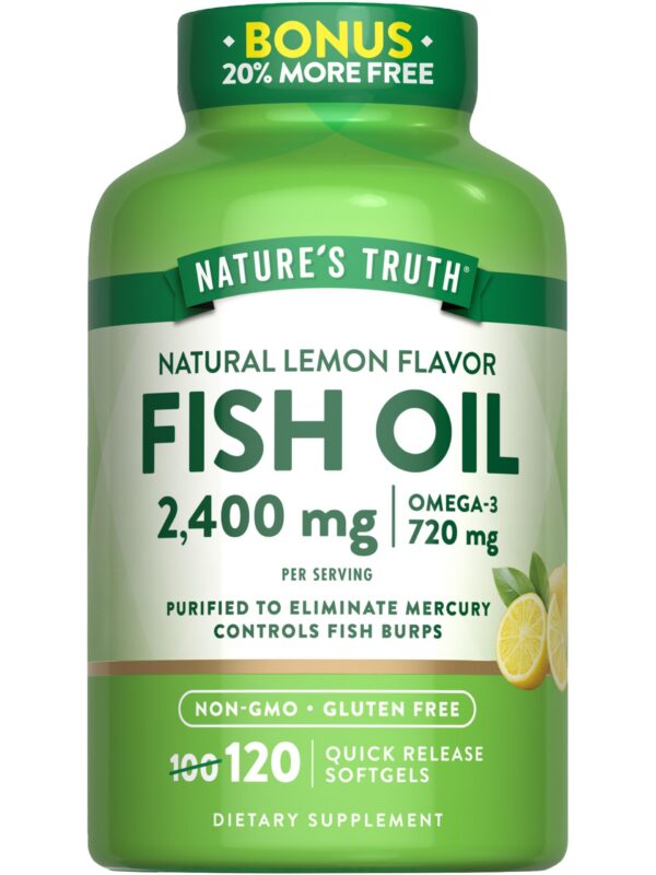 Frasco de Nature's Truth Fish Oil 2400 mg