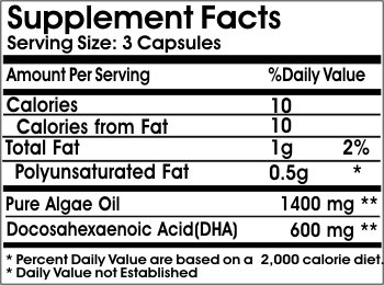 Cápsulas de aceite de algas Naturetition