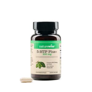 Version 1.0.0 NatureWise 5-HTP frasco etiqueta