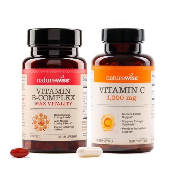 Frasco NatureWise B Complex y Vitamina C