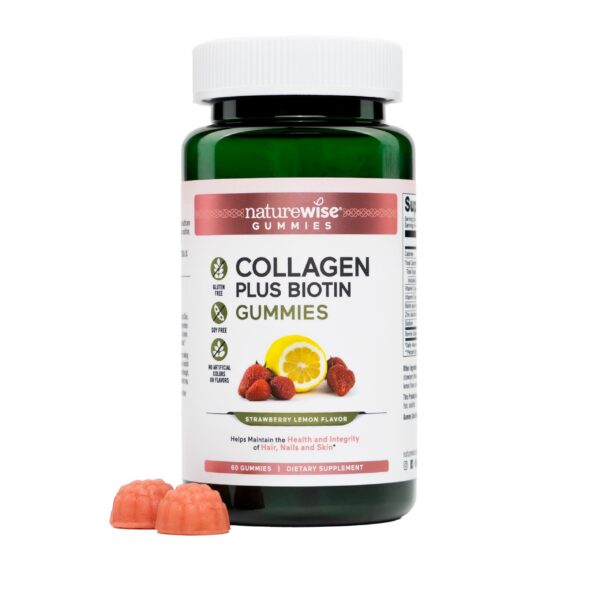 NatureWise Collagen Gummies envase rosa