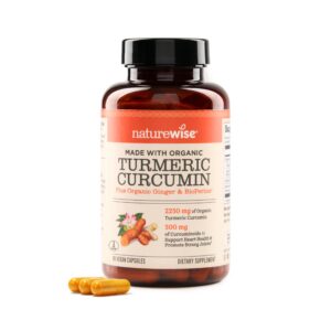 NatureWise curcumina cúrcuma 2250mg frasco 90 cápsulas