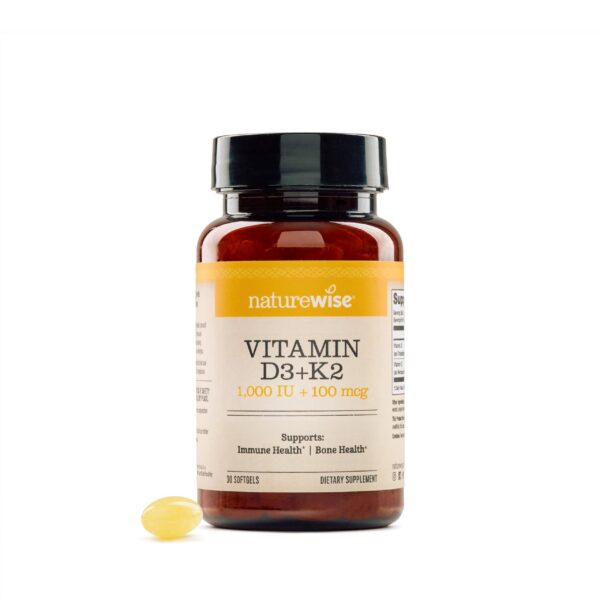 NatureWise D3 + K2 frasco frontal