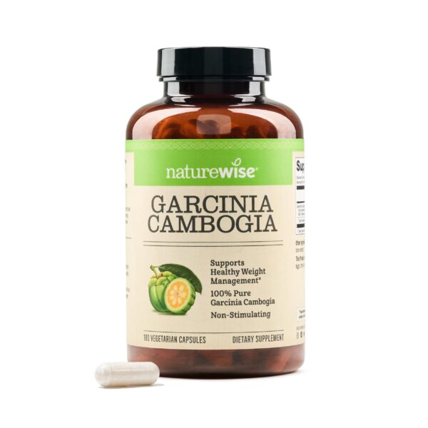 Version 1.0.0 NatureWise Garcinia Cambogia suplemento cápsulas 60% HCA para control de peso