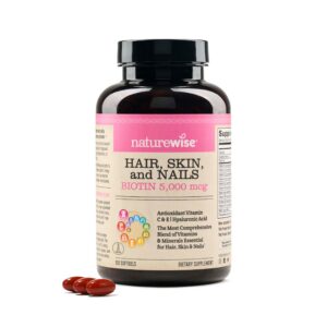 Version 1.0.0 Botella NatureWise Hair Skin and Nails Biotin 5000mcg