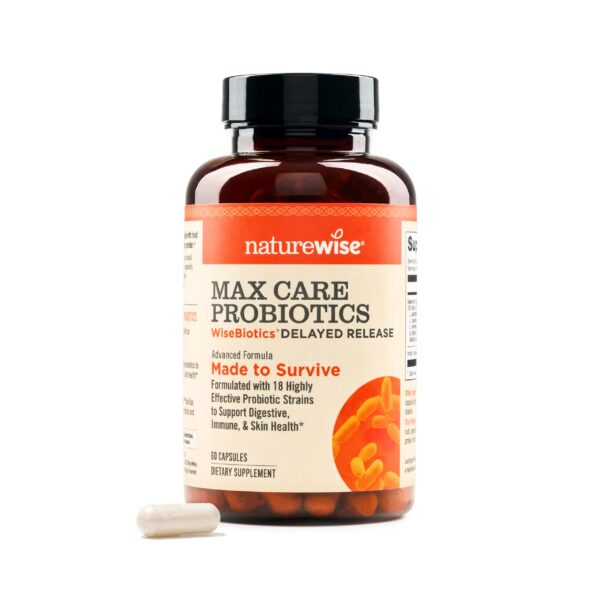 NatureWise Max Probióticos cápsulas 60 unidades para salud intestinal