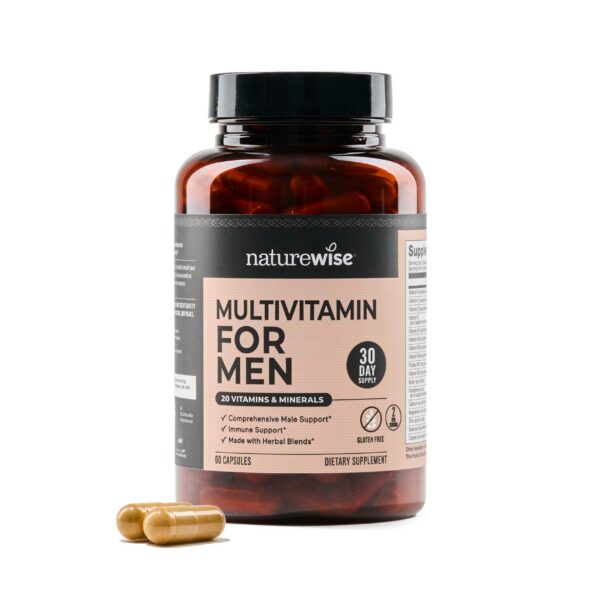 Version 1.0.0 NatureWise multivitamínico para hombres 60 cápsulas paquete