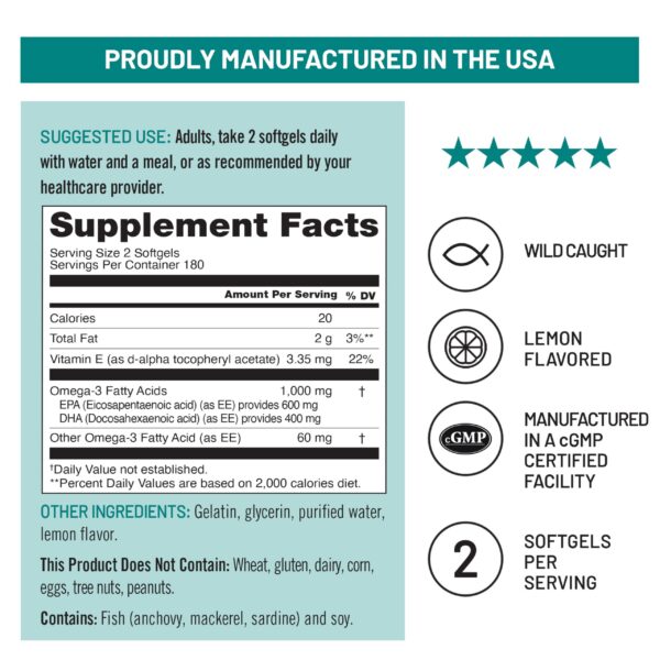 Frasco de NatureWise Omega-3 en estante